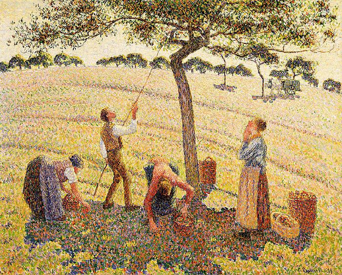 Camille Pissarro Apple harvest at Eragny oil painting image